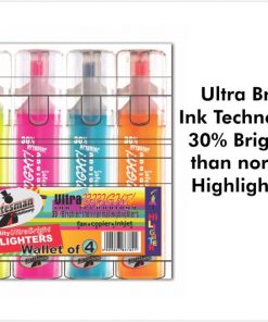 Ultra-Brite Highlighters 4in a Pouch
