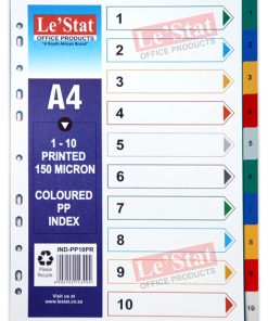 Index Divider PP 1-10 Printed
