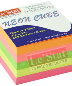 Neon Sticky Notes Cube