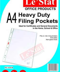 Plastic Filing Pockets - Heavy Duty